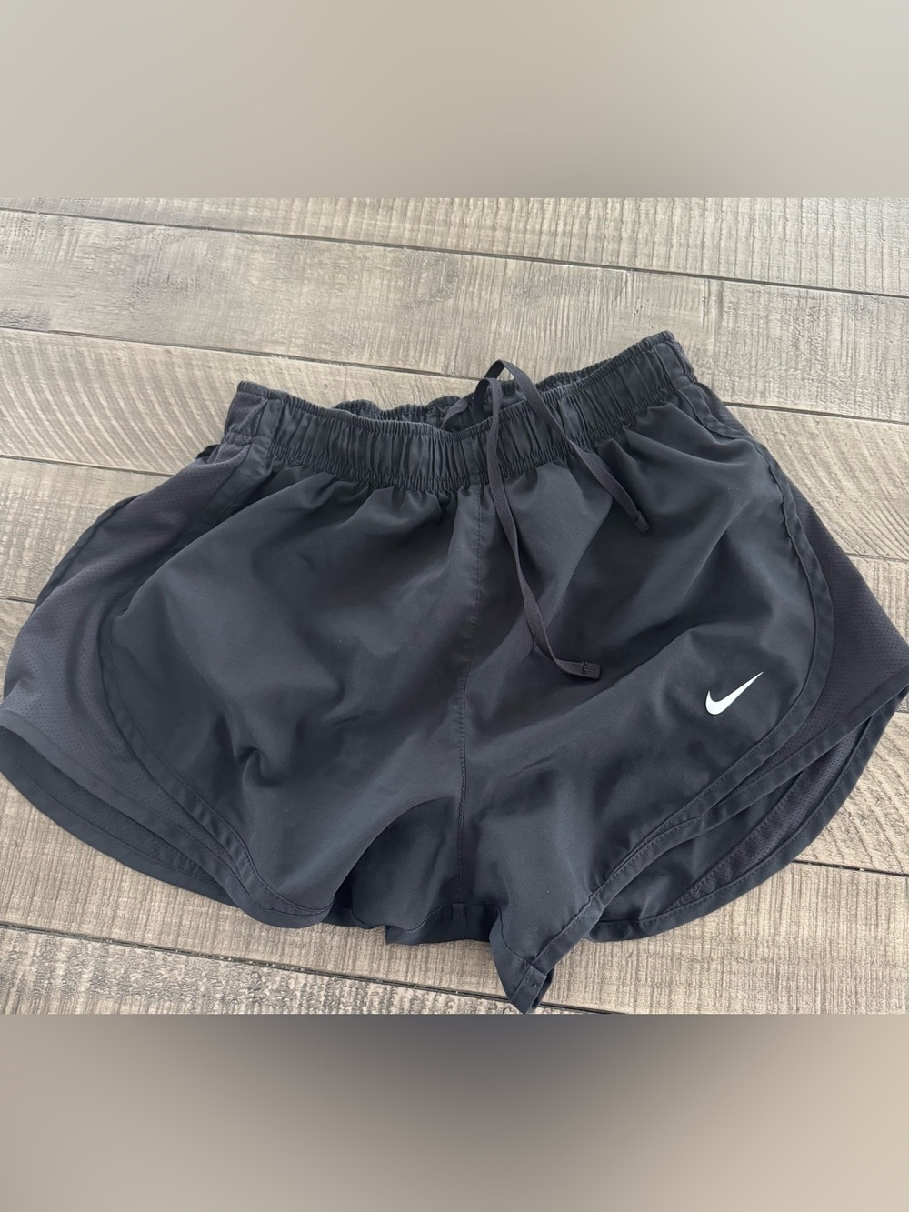 Nike Black Women's Running Shorts with White Swoosh